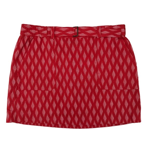 Banana Republic Womens Red Print Pull On Lined Pockets Skirt Size M - Picture 1 of 10